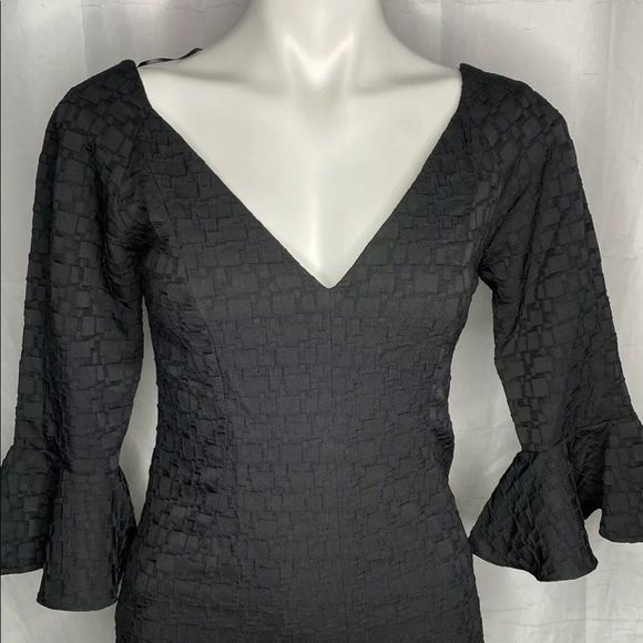 Kerry Xie Pasadena Black Dress V Neck - Picture 2 of 10